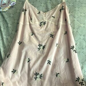 American Eagle outfitters pink spaghetti strap dress with flowers